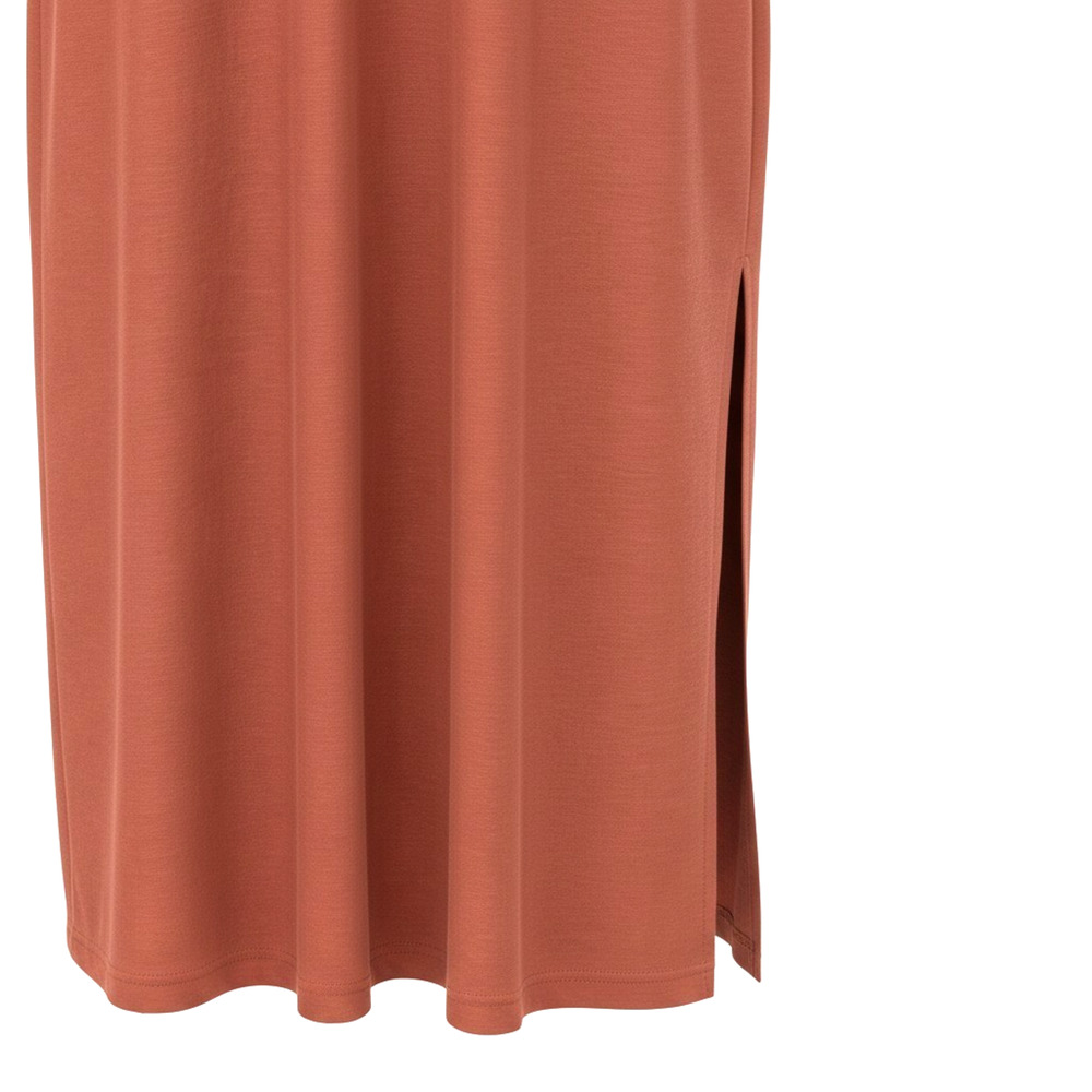 Soya Concept Burnt Orange Clay V Neck Maxi T Shirt Dress SM Scandi Boho Chic - Picture 7 of 10